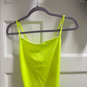 Neon yellow bodysuit
